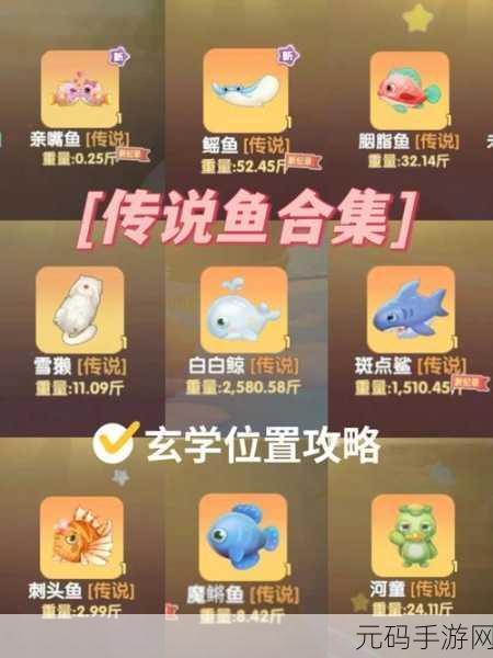 摩尔庄园钓鱼攻略大揭秘,传说鱼类分布全解析