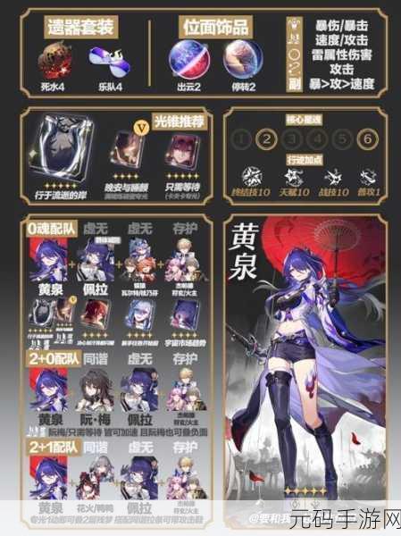 崩坏星穹铁道2.1，黄泉配队全攻略，解锁强力战斗阵容