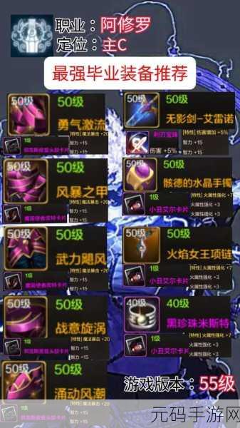 DNF手游元素师55级防具选择指南,打造最强魔法师的装备之路