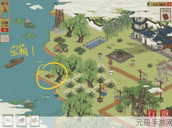 江南百景图杭州钱塘门探险,揭秘四大宝箱神秘位置