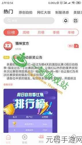 猫咪社区WWW在线资源解锁版再次免费开放:以下是一些关于猫咪社区的标题建议,供您参考:
