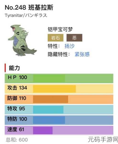 宝可梦剑盾,班基拉斯配招与性格全解析