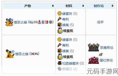 泰拉瑞亚手游，轻松掌握蜂蜜收集秘籍