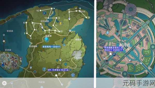 原神3.8版本探索指南,落落莓的采集点全揭秘