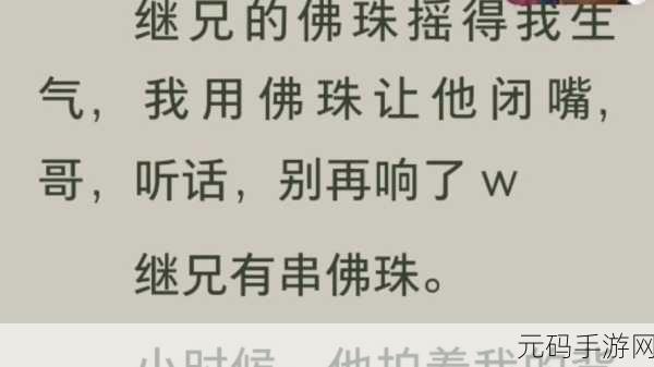 一颗一颗的放入佛珠双男主：1. 一颗佛珠的启示：双男主的灵魂之旅