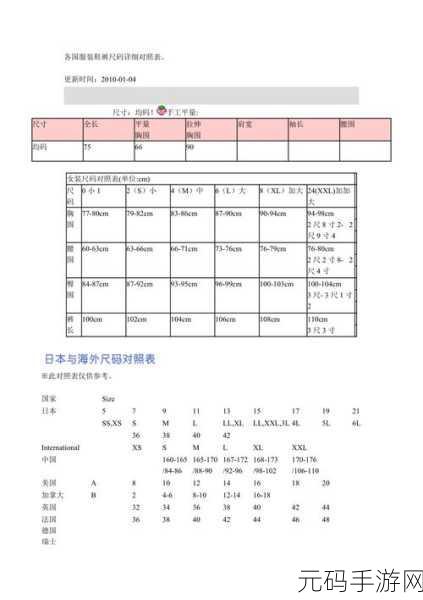 揭秘欧洲尺码日本尺码专线:揭秘欧洲与日本尺码对照,轻松选购无忧!