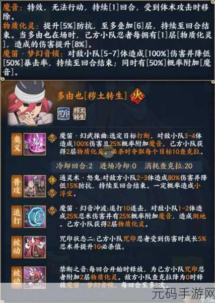 火影忍者手游，秽土次郎坊——力量与策略的完美结合