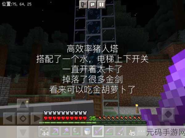 我的世界玩家必看,高效猪人刷怪塔建造秘籍大公开