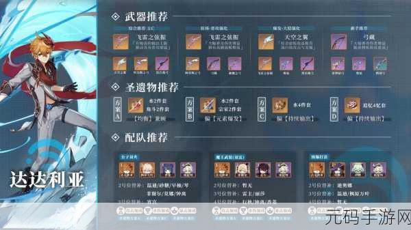 原神公子主C武器与圣遗物搭配全攻略，打造极致水系输出
