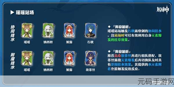 原神3.1妮露降临,绽放与冰冻的极致搭配——五种最佳阵容推荐