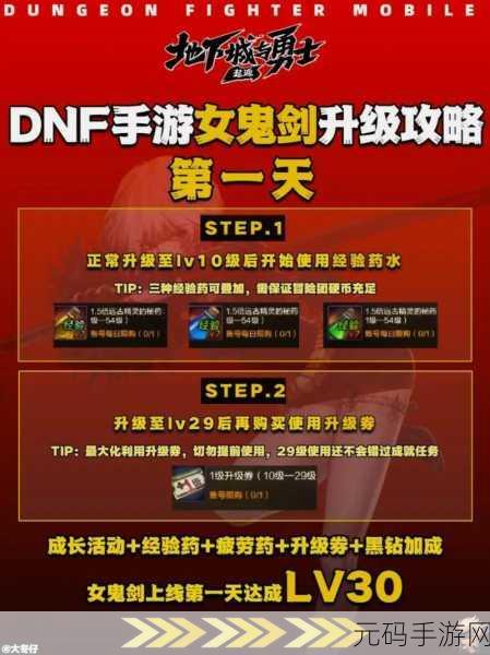DNF 手游开服升级秘籍,先创小号极速冲级指南