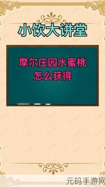 摩尔庄园手游，葡萄蜜桃汁制作秘籍大公开