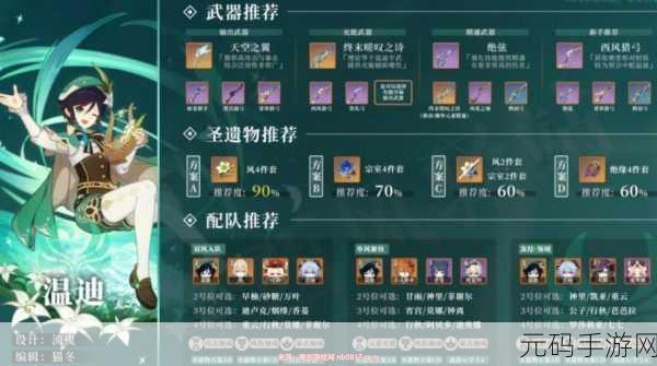 原神温迪圣遗物武器选择攻略,轻松上分不再是梦