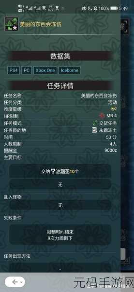 怪物猎人世界冰原,全珠子详情与获取秘籍