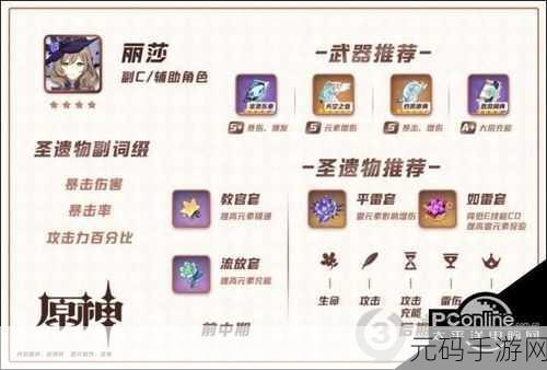 原神丽莎武器圣遗物最佳选择指南