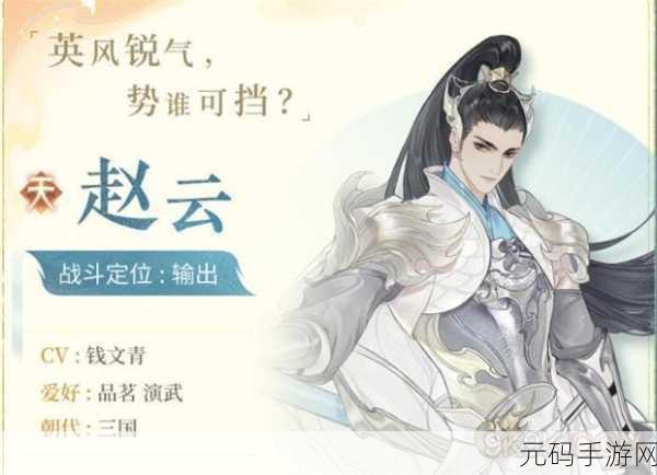 忘川风华录赵云，最强队伍搭配攻略，解锁你的战斗新境界