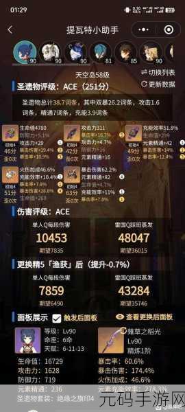 原神深度解析，香菱后期圣遗物搭配策略全揭秘