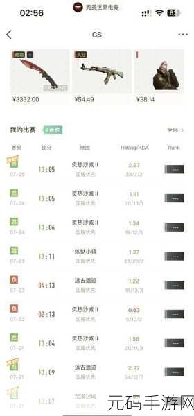 完美世界竞技平台B级段位,与官匹段位对比解析