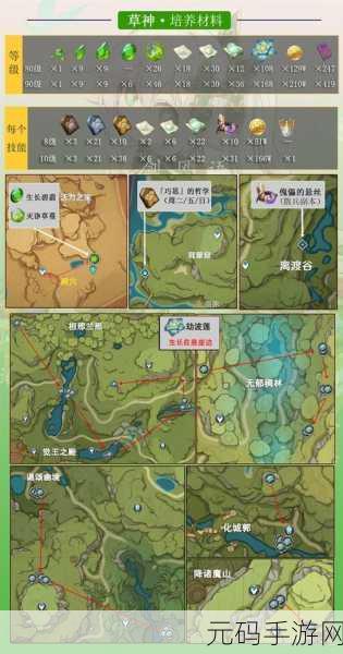 原神纳西妲草神满破材料收集全攻略,揭秘高效采集技巧与路线