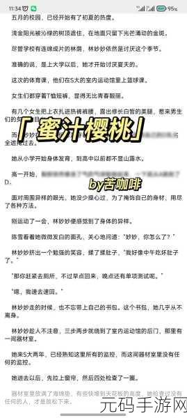 小说蜜汁樱桃林妙妙的结局:1. 《蜜汁樱桃:重启爱的旅程