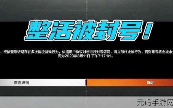 暗区突围账号封禁风波，永久封号是否无解？