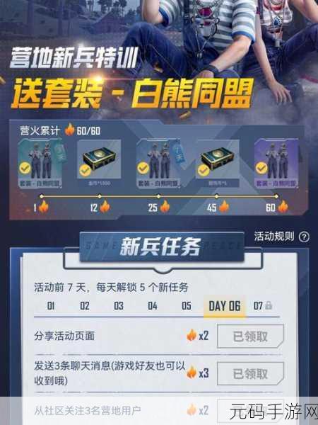 和平精英白熊同盟套装闪耀登场,解锁稀有装备新攻略