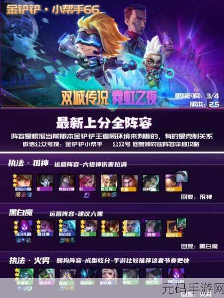 金铲铲之战霓虹之夜，揭秘炼金狼人阵容搭配攻略