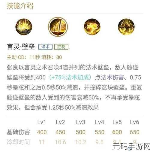 王者荣耀张良，言灵之术掌控战场，技能运用全攻略