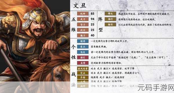 三国志战略版群势力文丑一夫之勇深度解析
