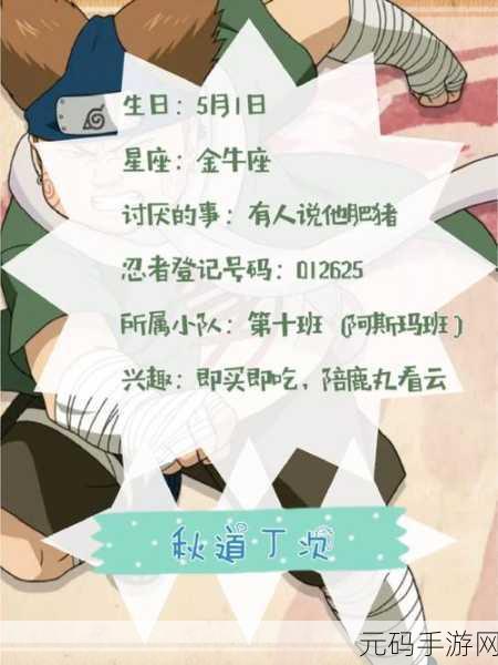 火影忍者手游,丁次实力揭秘,倍化之术震撼全场