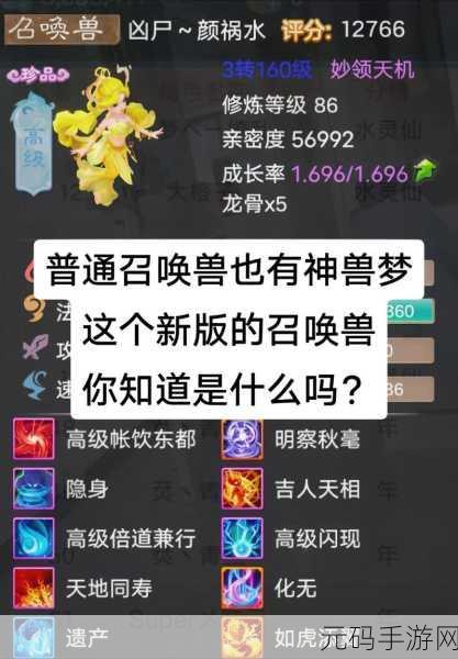 大话西游手游坐骑洗练全攻略，打造你的专属神兽