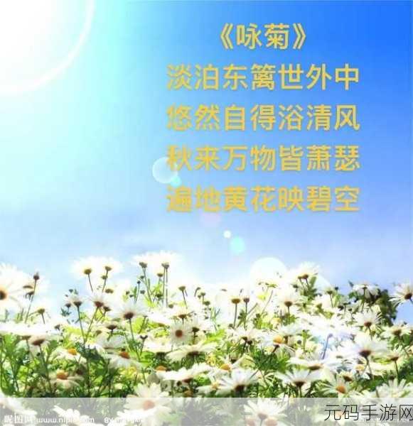 菊花放一支笔：1. 菊花盛开与笔墨飘香的诗意交融
