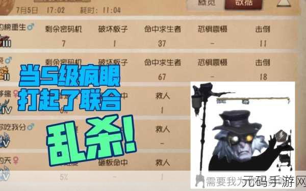 深度探索，第五人格疯眼的无敌策略与玩法精髓