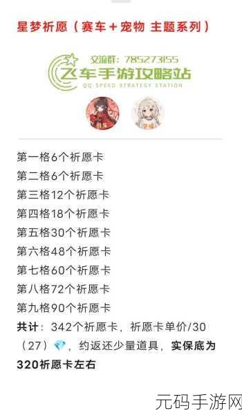 QQ 飞车星梦祈愿抽卡数量大揭秘