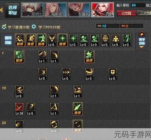 地下城与勇士，驭剑士全新加点策略揭秘，打造无敌战斗机器
