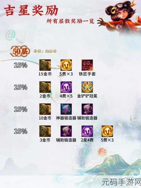 云顶之弈吉星挑战开启，层数奖励大揭秘！