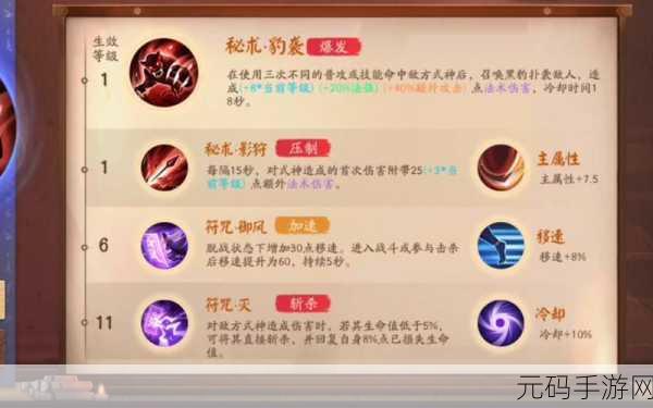 决战平安京阴阳术系统探秘，打造专属战术秘籍