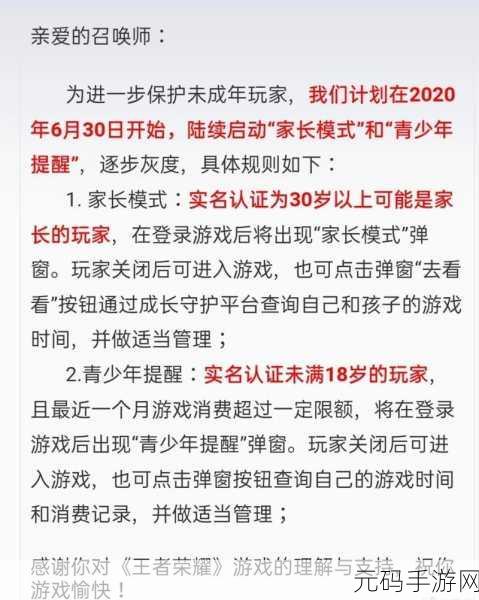 王者荣耀未成年重新实名认证秘籍大公开