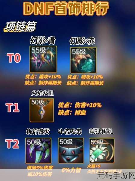 探索地下城与勇士手游,精神属性最强首饰揭秘