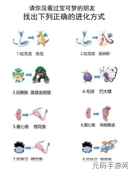 口袋妖怪移动版,精灵进化全解析