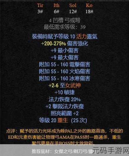 暗黑2亚马逊毕业装备推荐:1. 暗黑2亚马逊终极装备选择指南