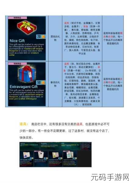 方舟生存进化手游，礼物赠送秘籍大公开