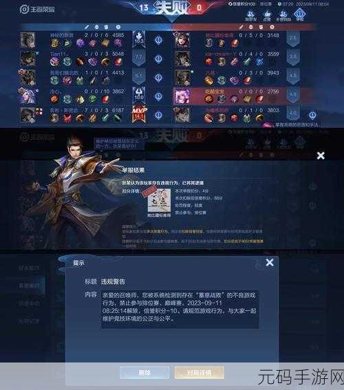 王者荣耀妹子被举报扣分引热议，深度剖析游戏机制与策略
