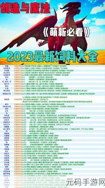 创造与魔法,心月狐饲料配方大揭秘