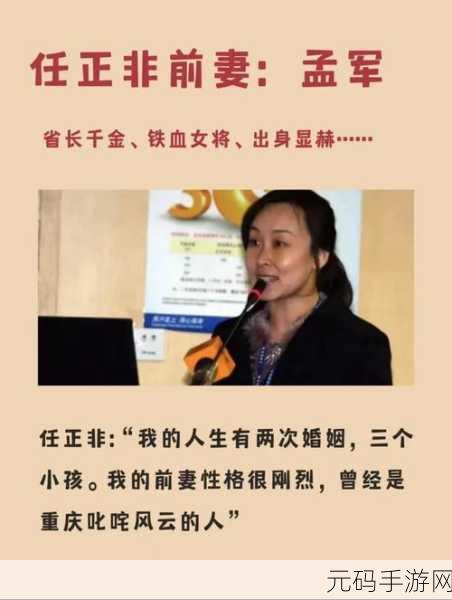 任正非第三任妻子年伶:任正非第三任妻子年伶的生活与事业启示分析