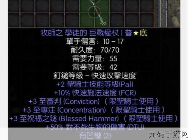 暗黑 2 手游，圣骑士双热玩法深度剖析与实战指南