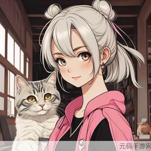 少女与猫,治愈系涂色游戏,心灵深处的温柔邂逅
