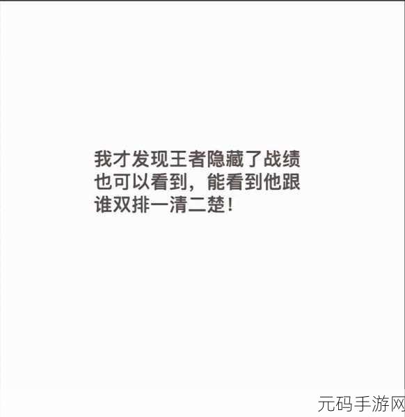 王者荣耀，好友隐藏战绩的破解之道