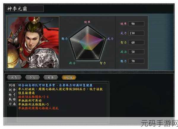 三国志 11 人物属性全解析,称霸战场必备指南