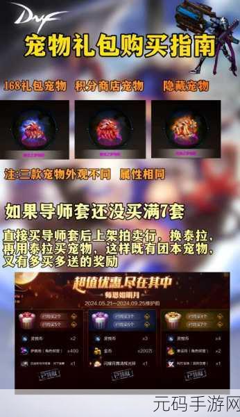 DNF 手游,宠物装备获取秘籍大公开